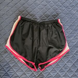 Nike Women's Black and Pink Athletic Shorts